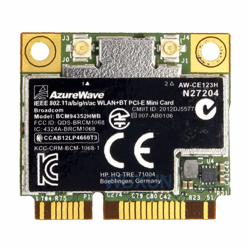 For HP Broadcom BCM94352HMB 4352 AW-CE123H WiFi + Support Bluetooth BT 4.0 867 Mbps Card 802.11ac SPS 724935-001