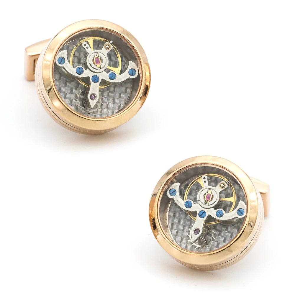 أزرار أكمام ساعة رجالية ، أزرار أكمام عالية الجودة ، مصنوعة من الفولاذ المقاوم للصدأ ، أزرار أكمام توربيون عصرية ، بيع بالجملة والتجزئة #3