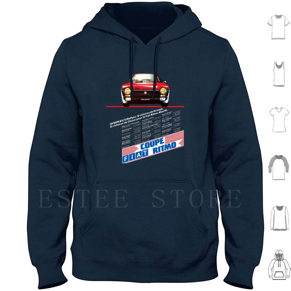 Ritmo Abarth Sudaderas con capucha Manga larga Strada Ritmo Abarth 1970s 1980s 1990s Coches Día del Padre Deportes italianos