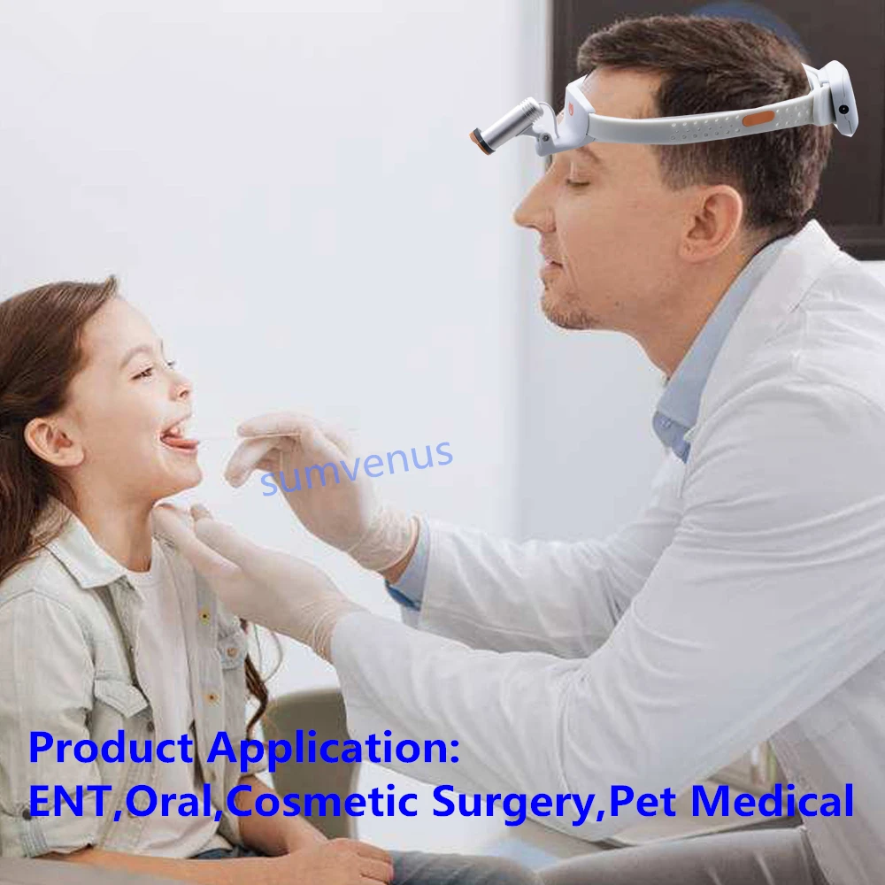 Lampada per faro frontale con filtro integrato per esame medico chirurgico orale dentale a LED in Silicone ultraleggero