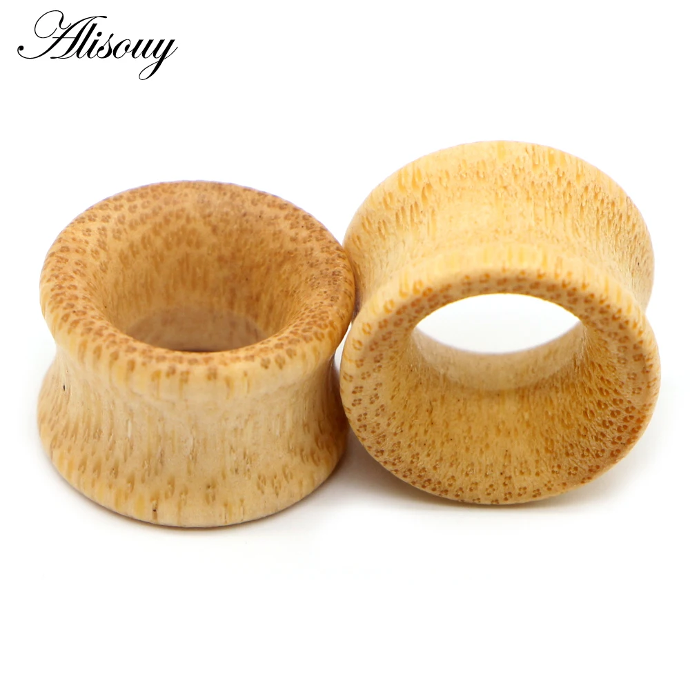 2 pieces fashion new men\'s ear plugs and tunnels bamboo 8mm 10mm 12mm 14mm 16mm 18mm 20mm body piercing jewelry ear piercing