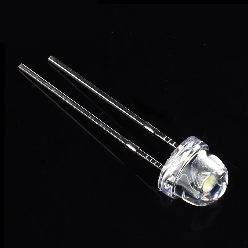 50PCS 5mm Straw Hat LED Diode Super Bright White 0.3W 0.5W 0.75W F5 Power 0.5W Light Emitting Diode Red Yellow Green Blue Warm