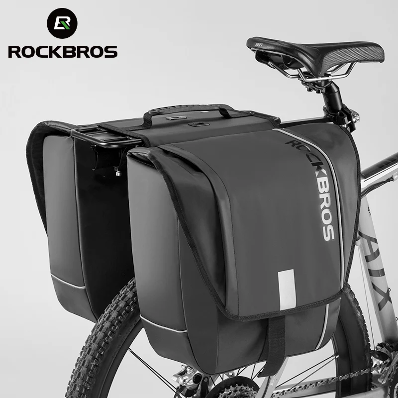 ROCKBROS MTB Bicycle Carrier Bag Rear Rack Bike Trunk Bag Luggage Pannier Back Seat Double Side Bycicle Bag Durable Travel