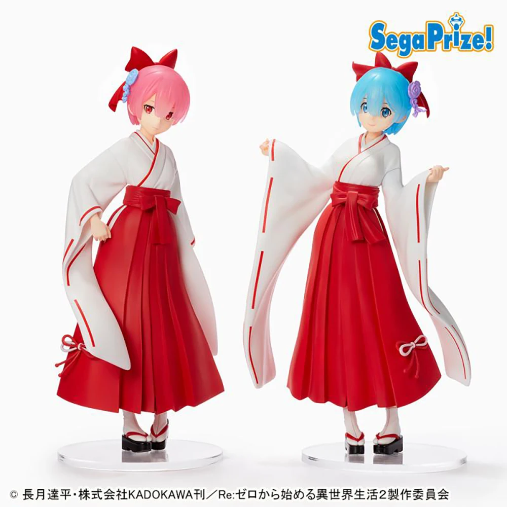 

Orignal SEGA Prize Anime Figure Re Zero Start Life In A Different World Ram Rem Psychic Ver. Figure PVC Model Doll Toys