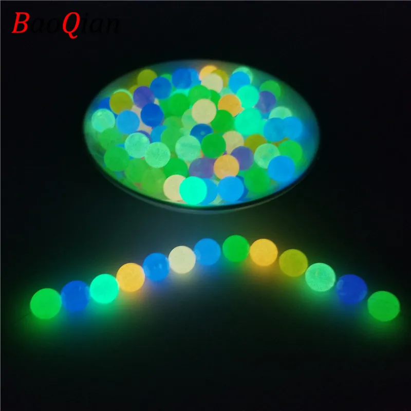 6/8/10/12MM Luminous Round Acrylic Beads For Women And Men Luminous Necklace Beaded DIY Jewelry Making