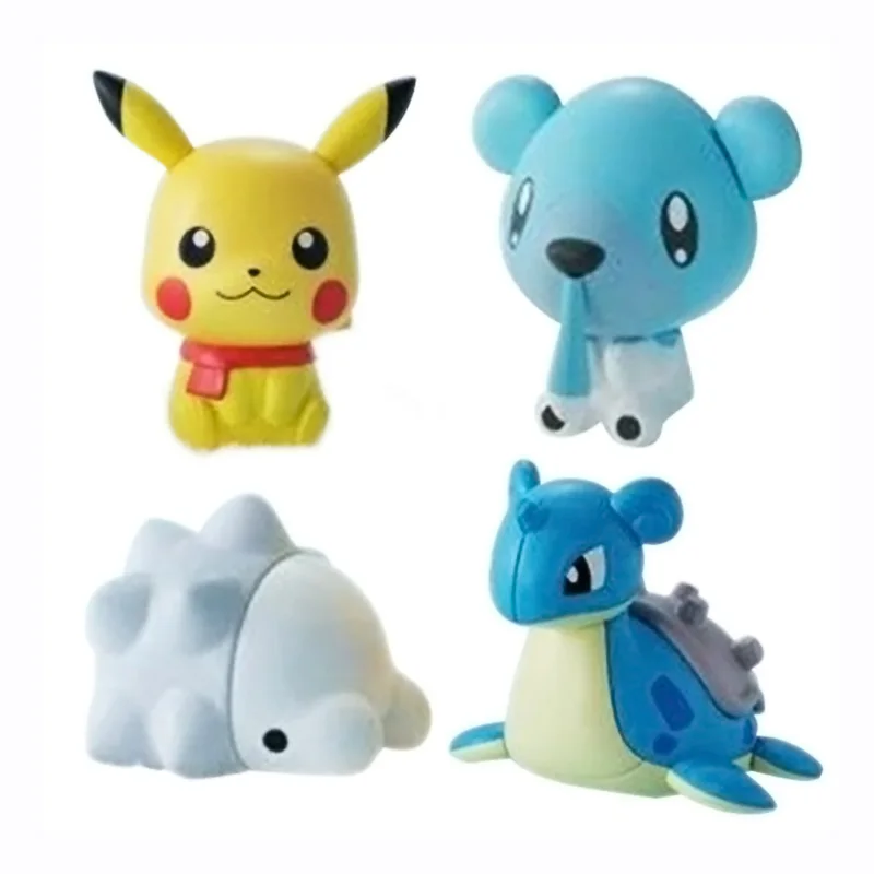 Bandai Genuine Gacha Toys Pokemon Pikachu Snom Cubchoo Lapras simpatici giocattoli di Action Figure