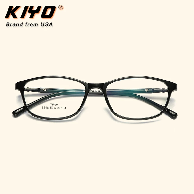 KIYO Brand 2020 New Women Men Fashion Optical Frame TR90 Eyeglasses Frames Square Spectacles Glasses High Quality Eyewear 8248