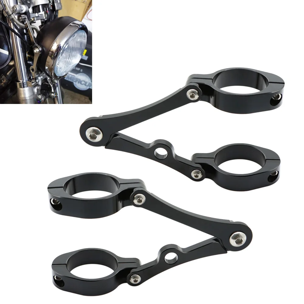 

Universal Motorcycle Headlight Bracket Mount Clamp 39mm-41mm CNC Fork Tube Spotlight Holder For Harley Cafe Racer Chopper Bobber