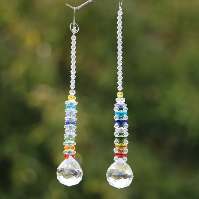 1PCS Chandelier Crystal Suncatcher Ball Prisms Pendant Rainbow Octogon Bicone Beads Wedding Gift