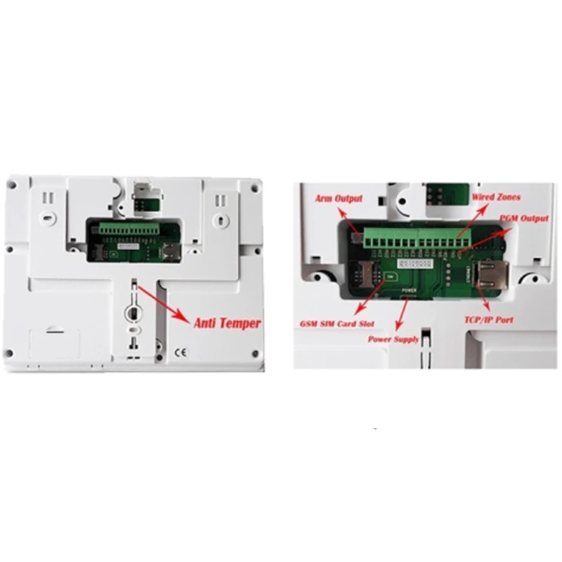 Focus inalámbrico instrucción de voz en inglés TCP IP GSM sistema de alarma de casa inteligente 32 zonas inalámbricas y 8 cables con aplicación y Control WebIE