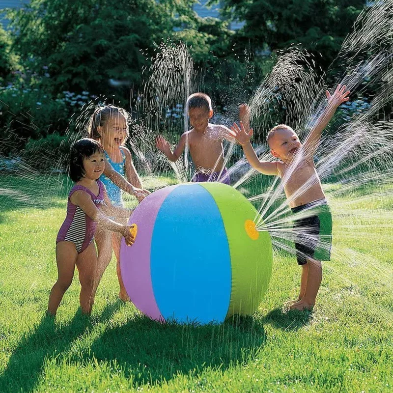 Funny Inflatable Spray Water Ball Kids Water Sprinkler Ball Summer Outdoor Swimming Pool Beach Play The Lawn Balls Playing Toys