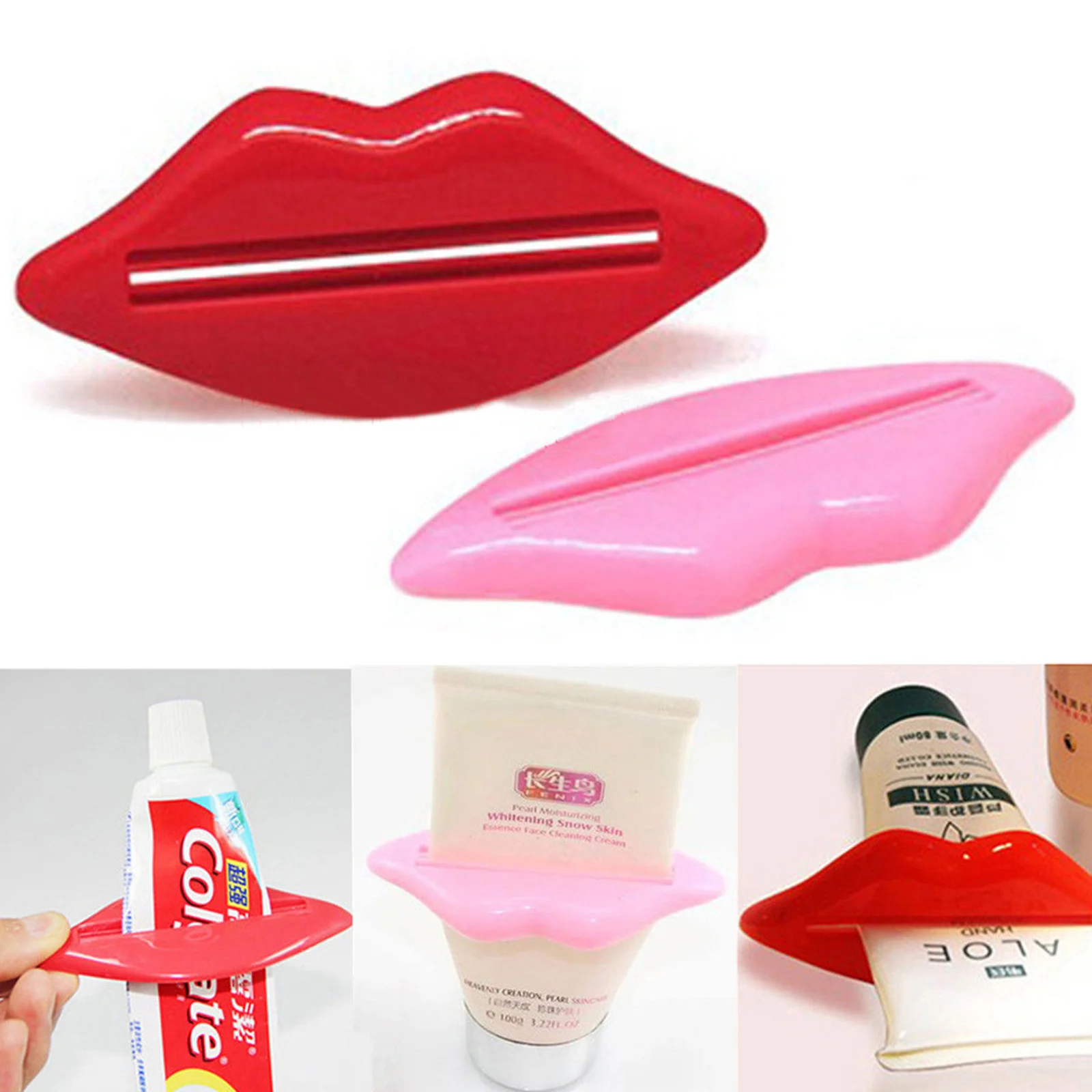 Plastic Tooth Paste Dispenser Holder Rolling Tube Squeezer Toothpaste Bathroom Accessory Supplies