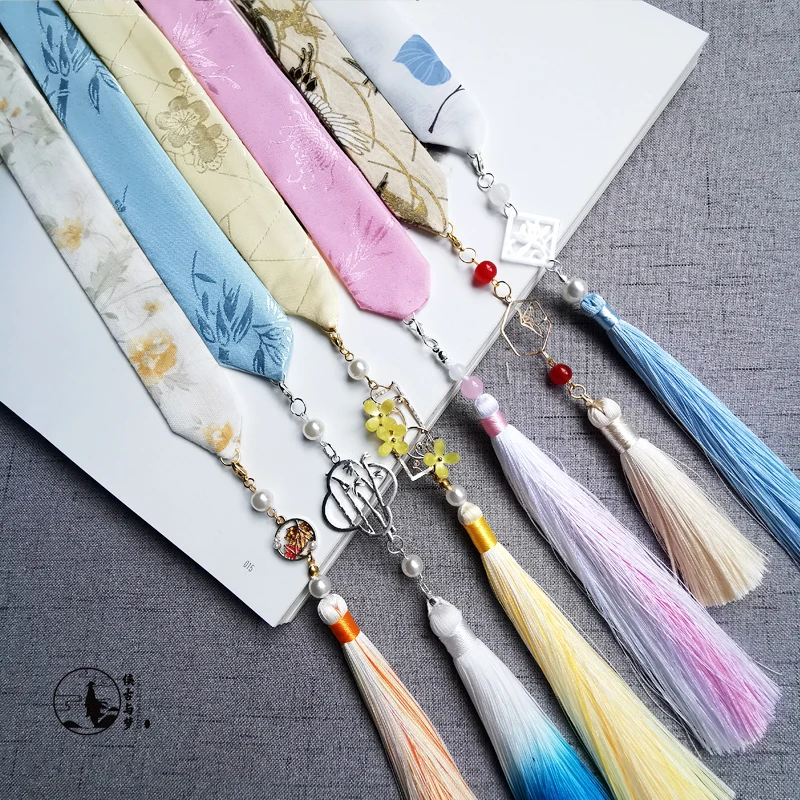 Han Chinese clothing hand-made with a variety of gradient tassel chiffon ribbon hair accessories original headdress antiquity