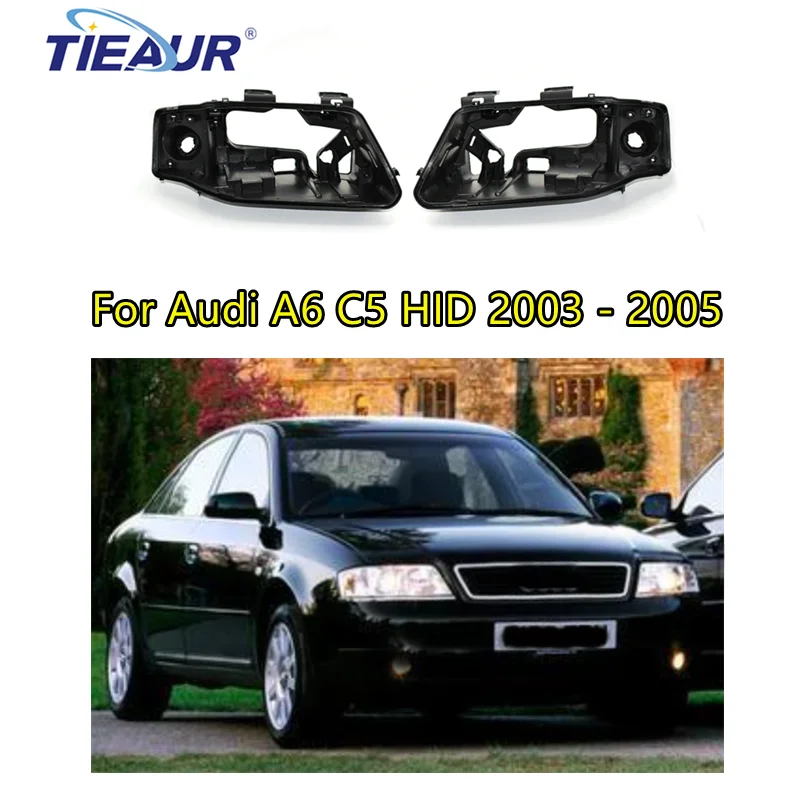 

Lampshade Backing Base Plastic Black For Audi A6 C5 HID 2003 2004 2005 Headlight Housing Base Car Accessories Replacement