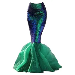 Costumes de queue de sirène Ariel pour femmes, jupe à paillettes, robe de paupières d'Halloween, panneau kling, fête cosplay, anime, sexy