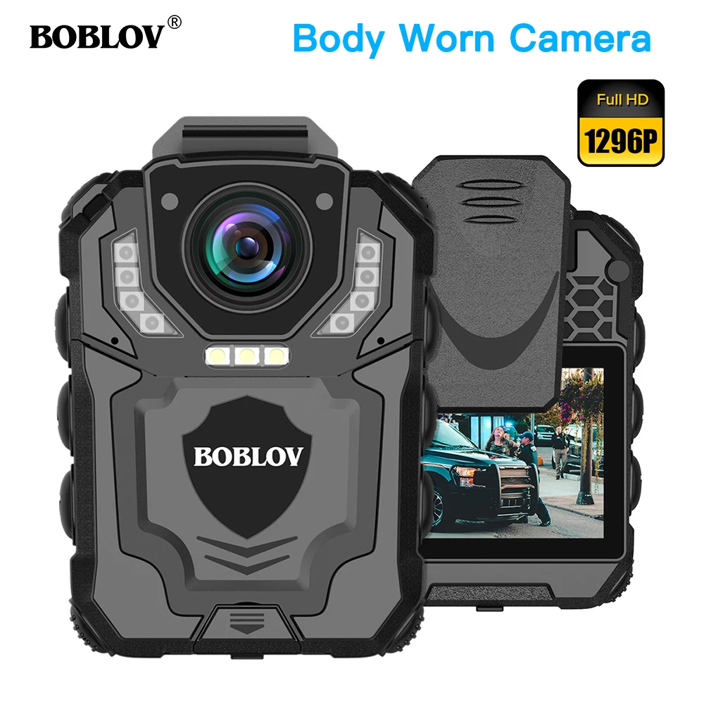 

BOBLOV T5 1296P Body Cam 128G Audio Recording Wearable Police Camera Law Enforcement Night Vision Loop Recording DVR Mini Camera