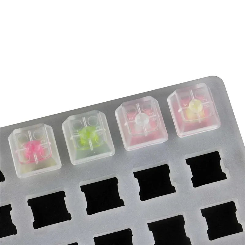 Clear Keycaps For Cherry Profile ABS R4 Height Backlight Transparent Blank ECS Keycaps For Mechanical Keyboard Custom Mx Switch