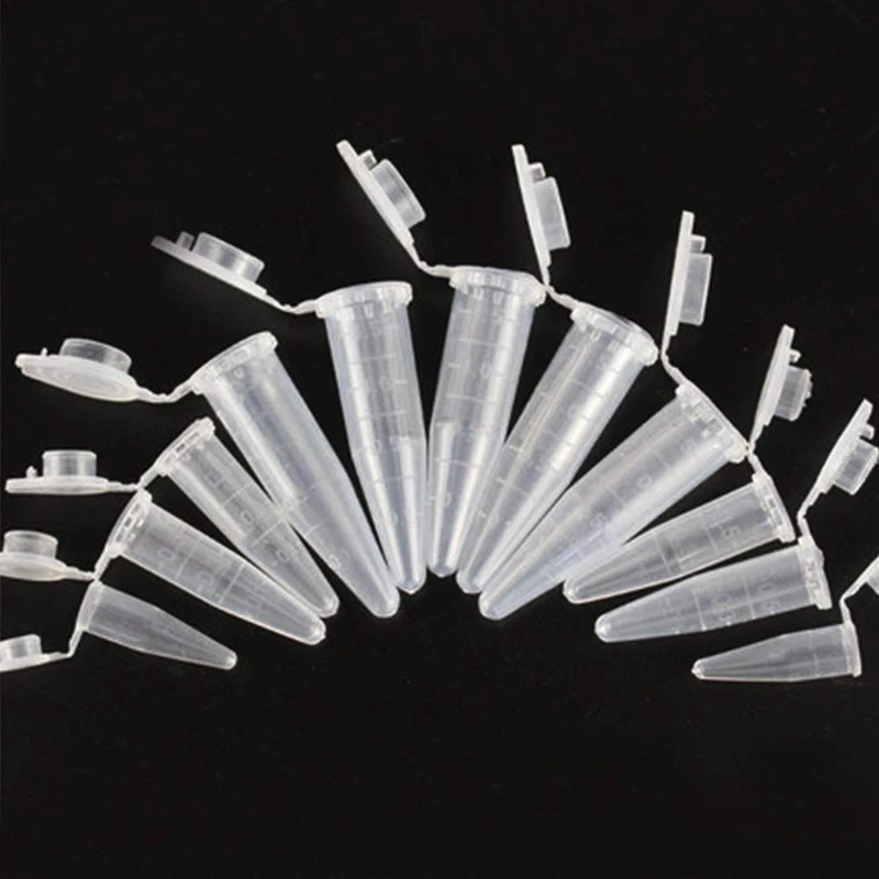 1000Pcs Mini Centrifuge Tubes 1.5Ml Raduated Clear Plastic Centrifuge Vials with Flat-Top Snap Cap