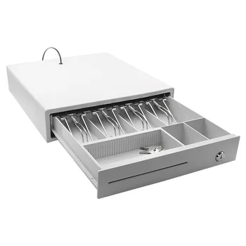 13" steel heavy duty money box with 4 bills 3 coins money safe storage box for small business store cash register drawer RJ11 K