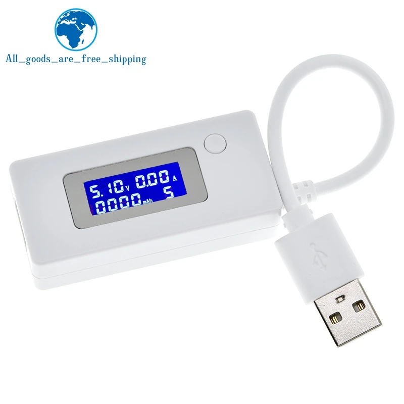 LCD Micro USB Charger Battery Capacity Voltage Current Tester Meter Detector +Load Resistor 2A/1A with Switch