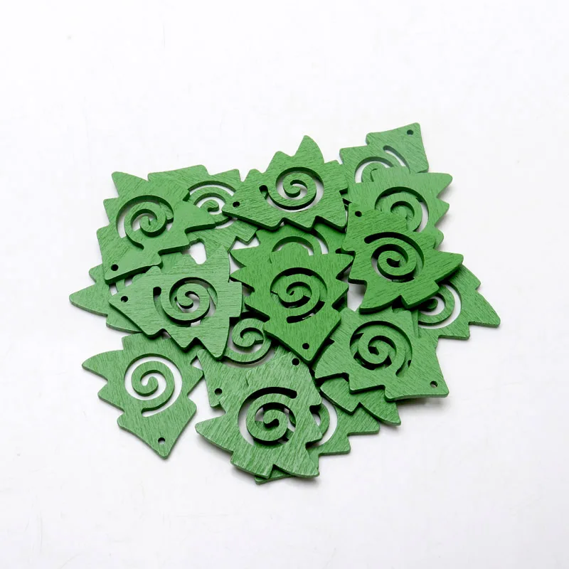 50pcs/pack Mix Christmas Decorative Wooden Buttons DIY 2 Holes Handmade Scrapbooking For craft Supplies Sewing Accessories