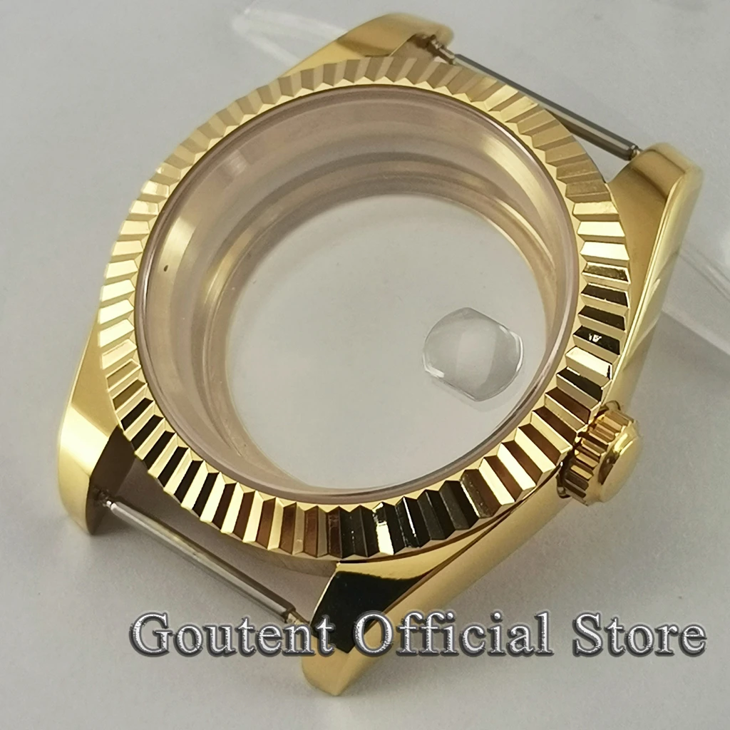 

Goutent Gold 36mm/39mm Watch Case Datejust For Men Fit NH35 NH36 Miyota 8215/821A,DG2813 3804,ETA 2836 2824 Automatic Movement