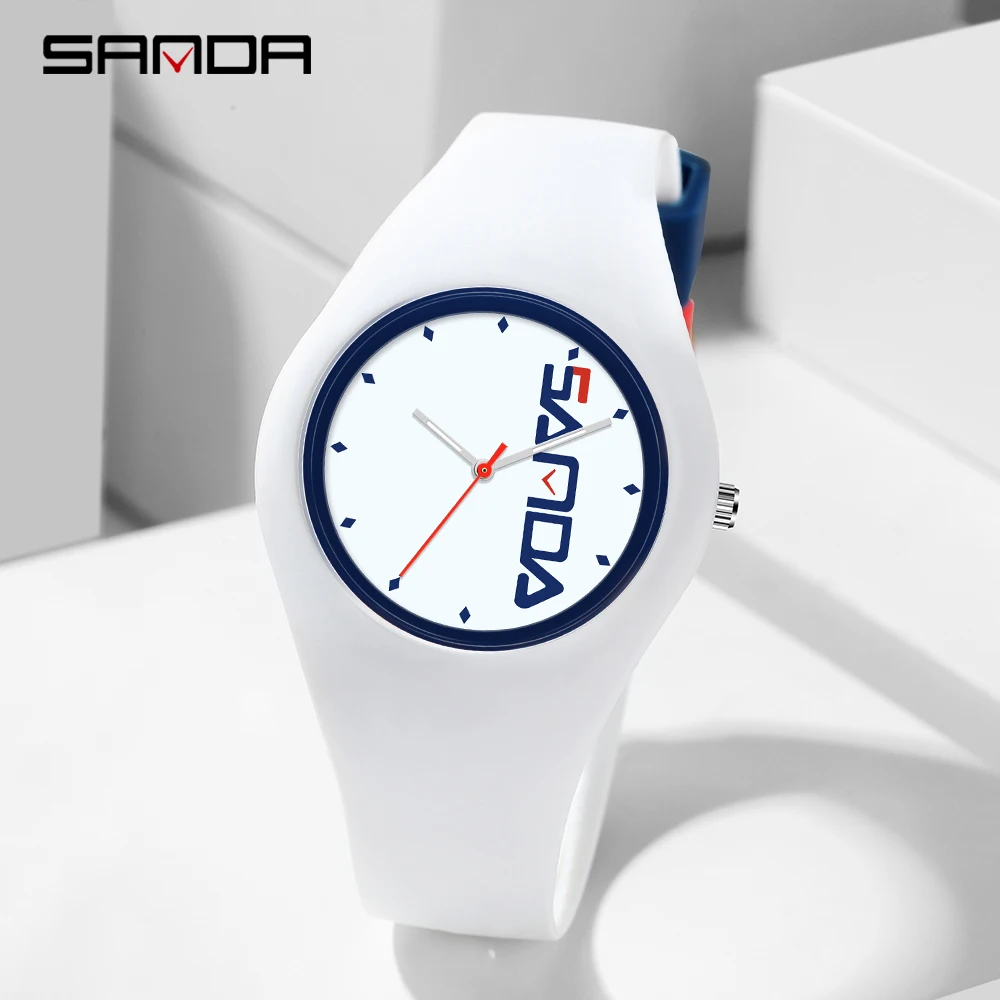 2023 SANDA Creativity Fashion Brand Women Men\'s Waterproof Sports Watch Quartz Digital Luxury Analog Student Wrist Watches 6076