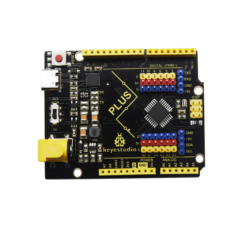 New! Keyestudio PLUSUNO  Development Control  Board with Type C Interface +USB Cable  Compatible with Arduino Uno R3