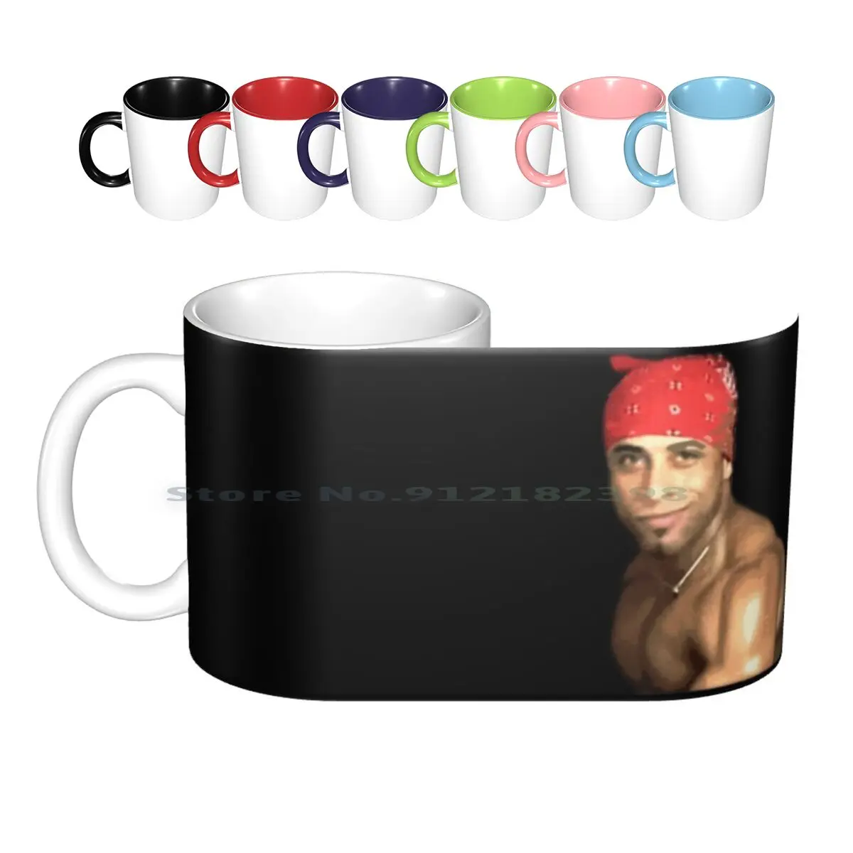 High Quality Ceramic Mugs Coffee Cups Milk Tea Mug Gachimuchi Jacked Muscular High Quality 4k 2k Meme Dance Brazilian Guy Red