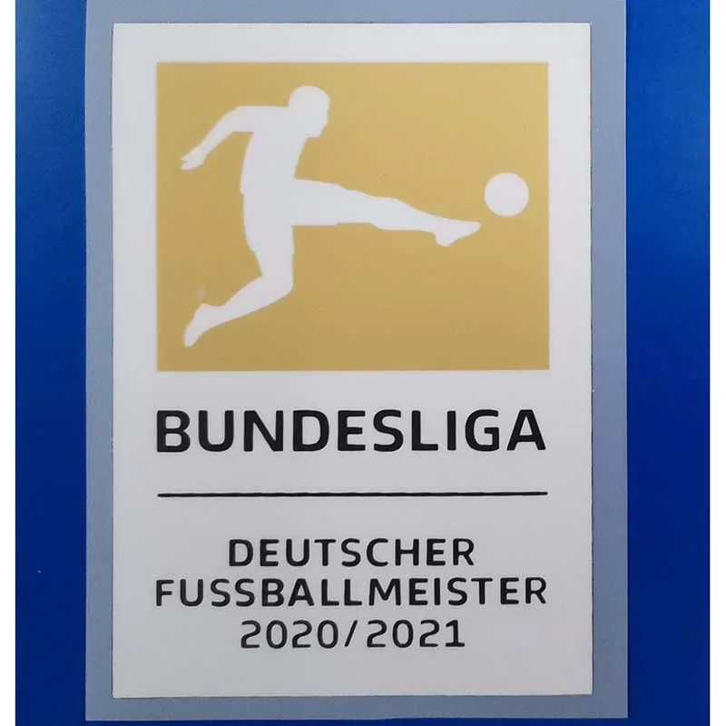 20-21 21-22 22-23 23-24 10 Years Bundes Liga Deutscher Fussball Meister Patch Heat Transfer Soccer Gold Color Champions Badges