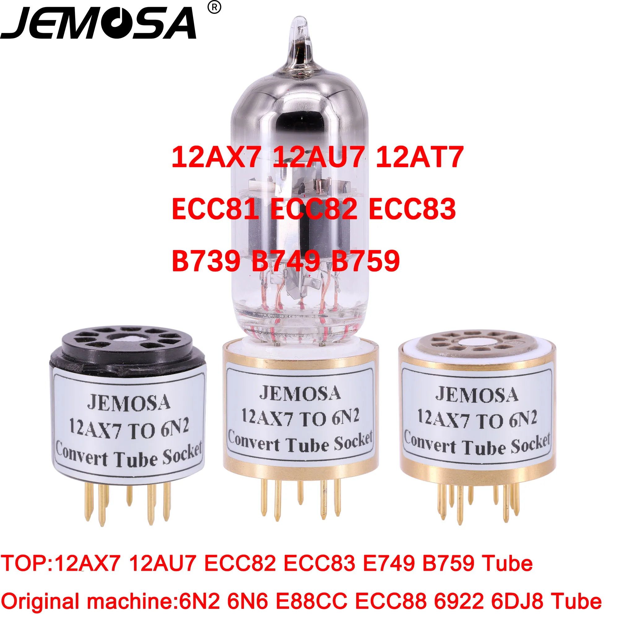 1 шт. 12AX7 12AU7 ECC82 ECC83 до 6N2 6N1 6N6 6922 ECC88 E88CC DIY аудио усилитель вакуумная трубка преобразователь розетка адаптер HIFI