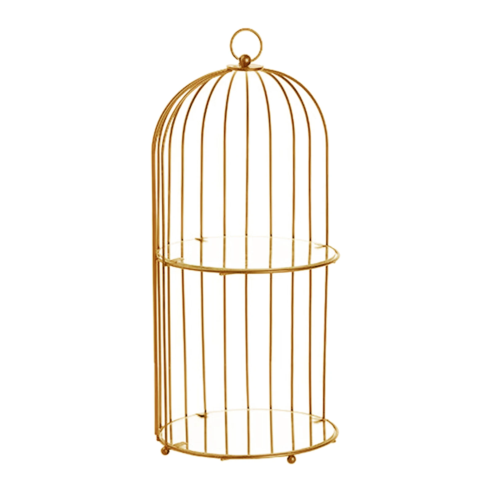 Bird Cage Desktop Organizer Holder Makeups Display Stand Spice Jar Rack Jewellery Metal Tray for Dresser Shelves Desk