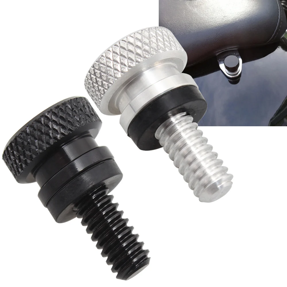 Mini guardabarros trasero de 1/4 pulgadas para asiento de pasajero, tornillo de lengüeta para Harley Sportster XL 883 1200 Dyna Bob Touring Glide