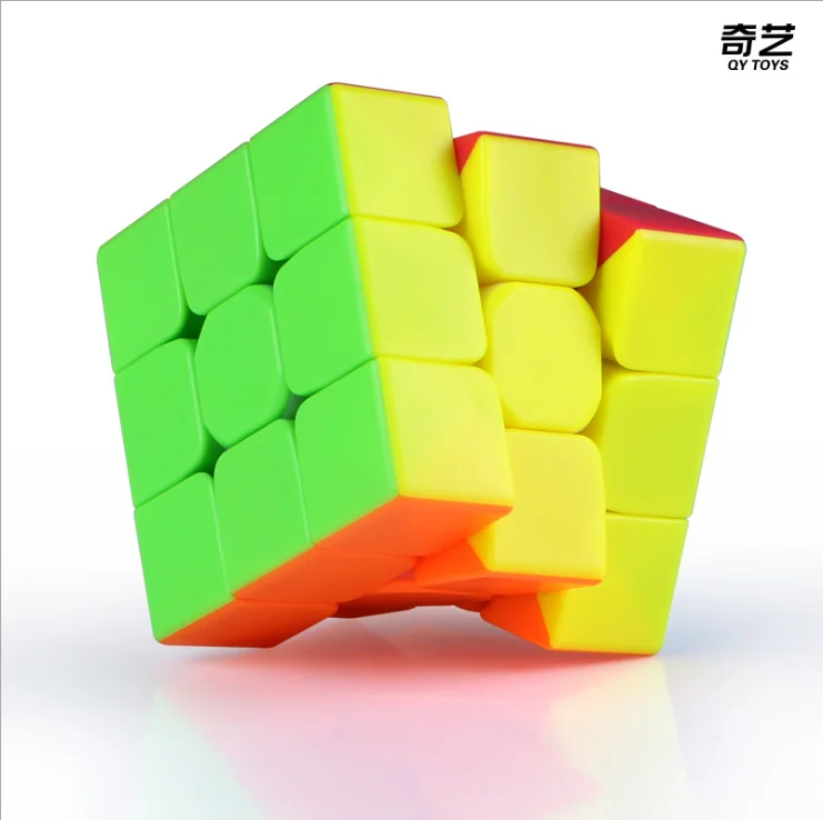 QiYi3x3x3 cubo mágico sin pegatinas rompecabezas de cubos de velocidad profesional juguetes educativos para estudiantes