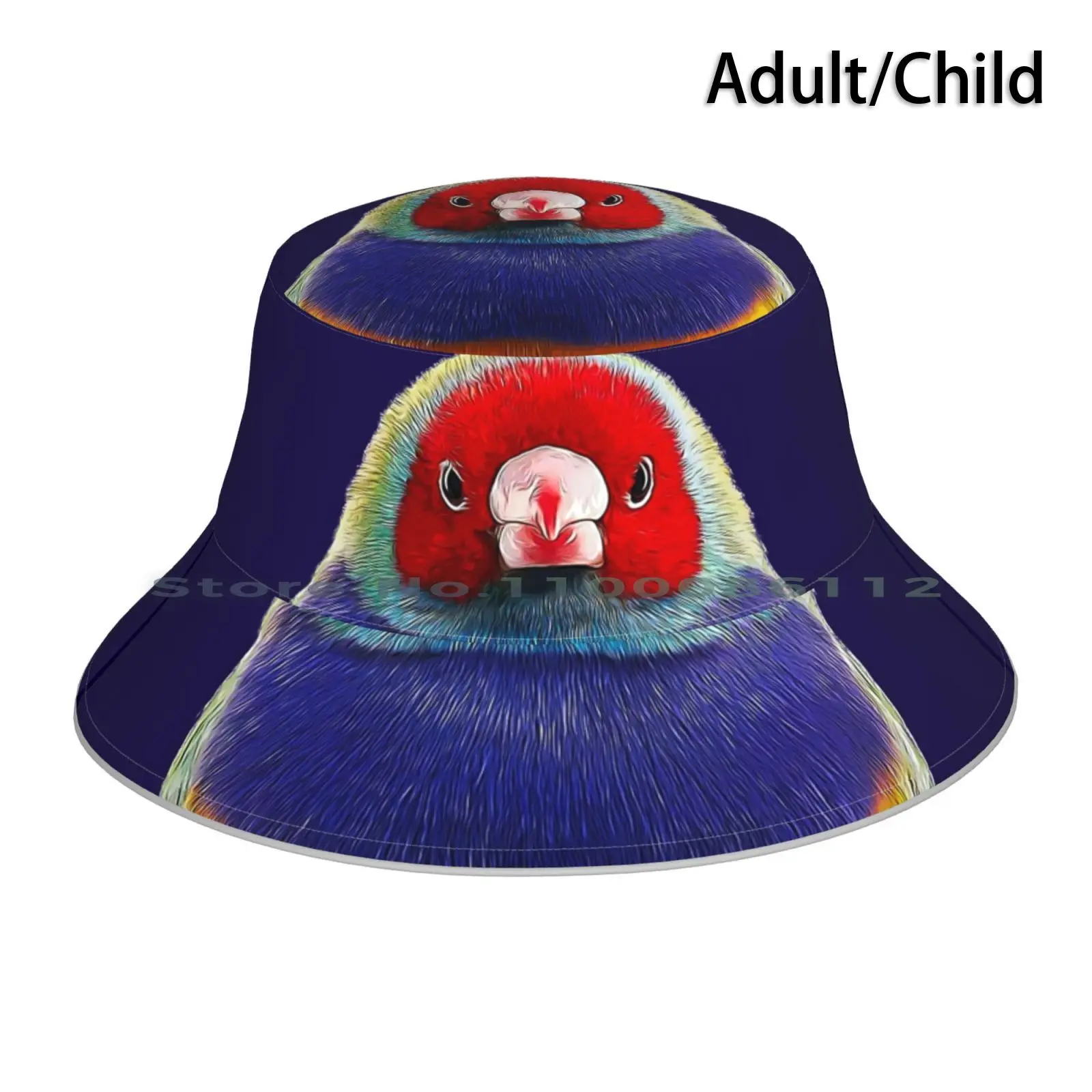 Gouldian Finch Bright Color Bird Bucket Hat Sun Cap Gouldian Finch Finches Color Vivid Birds Gouldians Parrot Finch Cute