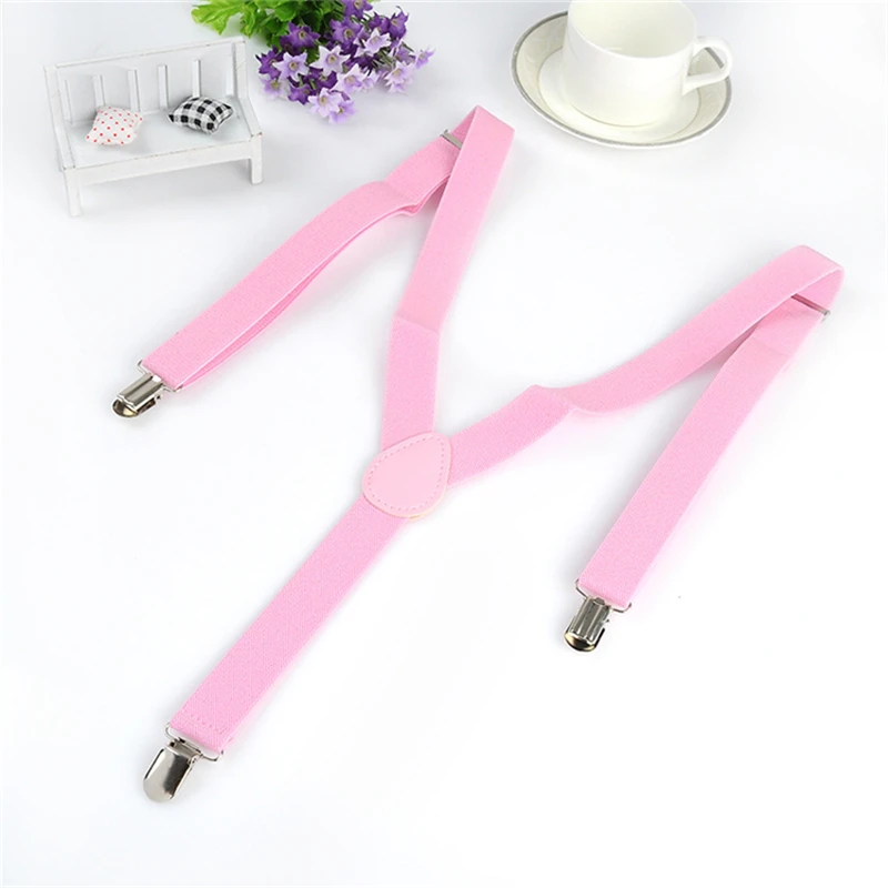 Ajustável Elasticated Y Forma Suspender Correias para Adulto, Calças Suspensórios, Cintas, Acessórios de vestuário, 3 Clipes, 18 Cores