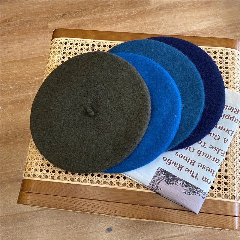 Dicke, warme Wollmütze, 70g Gewicht, für Mädchen und Frauen, lässige Vintage-Rundmütze, Kürbismütze, Gorros – Detail 5