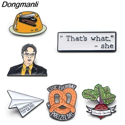 DZ9 Fashion The Office TV Metal Enamel Brooches and Pins Collection Lapel Pin Badge Jewelry Accessories