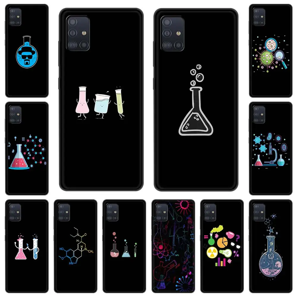 Science Chemistry Biology Laboratory Phone Case for Samsung Galaxy A51 A71 A21S A03 A13 A33 A53 A11 A31 A52 A41 A32 5G A01 Cover