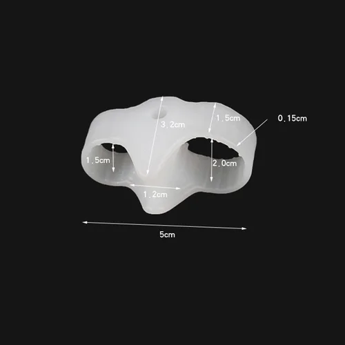 Imagen 2 del producto Separadores de dedos de Gel de silicona, almohadillas protectoras para el dedo gordo del pie, alisador, plantilla de uso diario, plantillas de alta elasticidad, 1 par