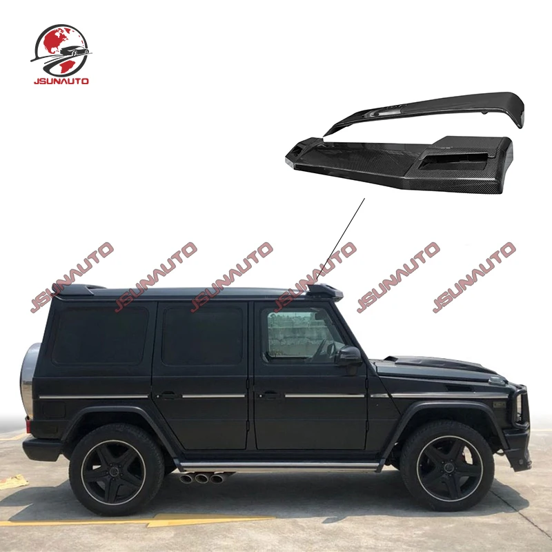 Carbon Fiber Roof Spoiler For Benz-G Class W463 G63 G65 G500 B 2018 Style Carbon Body Kit Front & Rear Spoiler Wing Auto Part