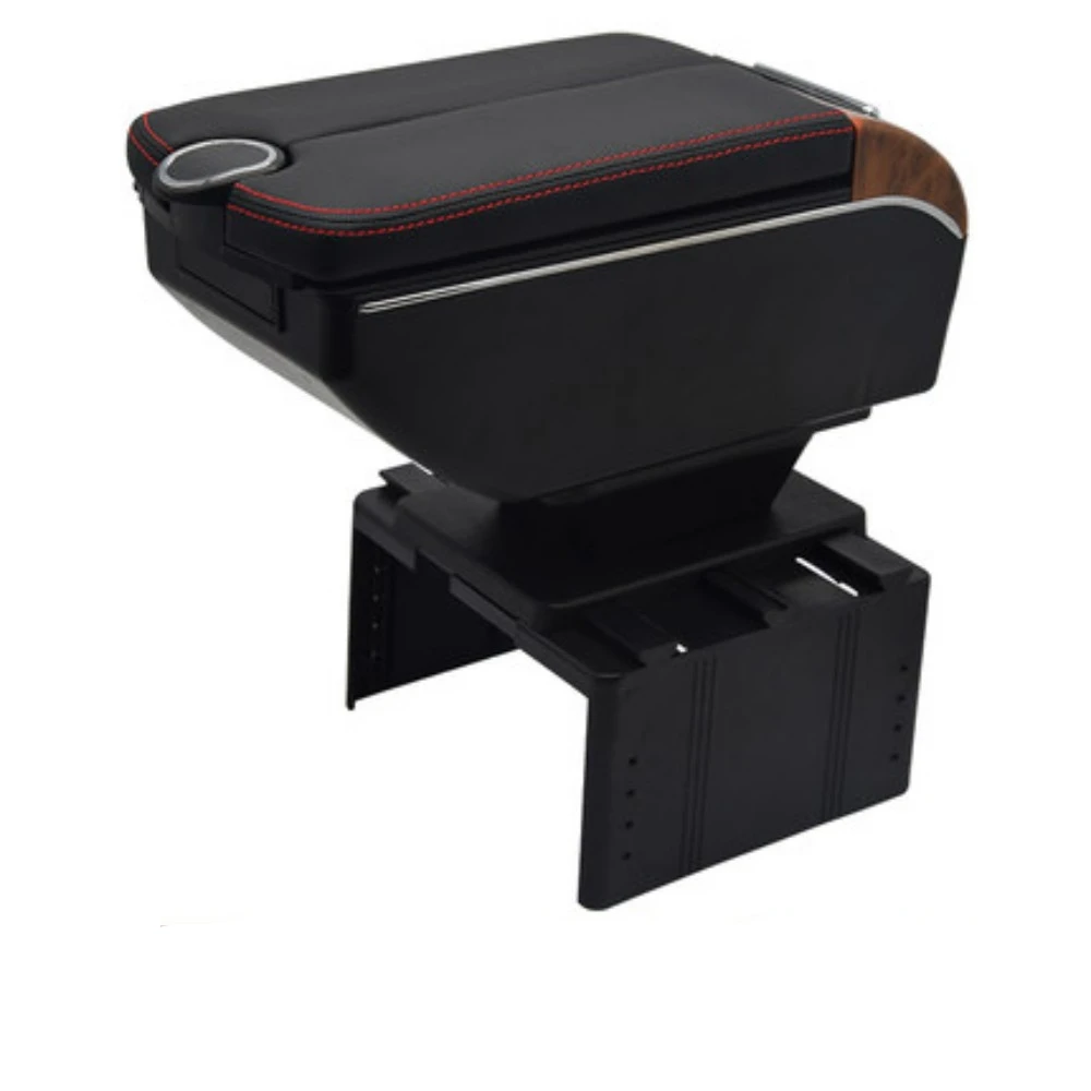 

For Seat Leon armrest box Double doors open 7USB Centre Console Storage Box Arm Rest