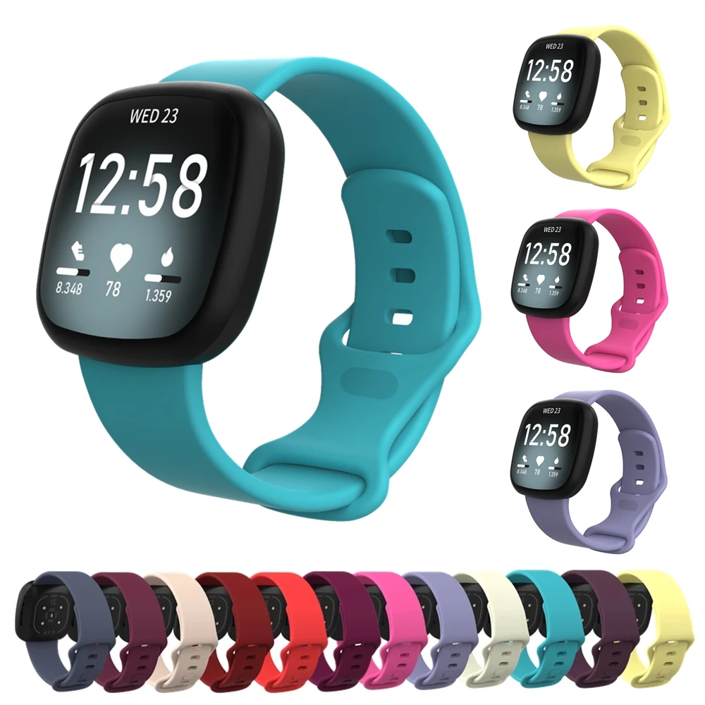 Fitbit Versa 3 용 다채로운 팔찌 손목 스트랩, Fit bit Sense 2 Versa 4 용 소프트 스트랩, 시계 밴드 액세서리