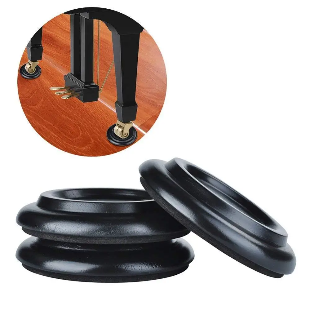 3Pcs Piano Caster Cups Grand Piano Caster PadsAnti-Slip&Anti-Noise,Solid Wood Coasters Cups Piano Leg Pad for Tripod Grand Piano