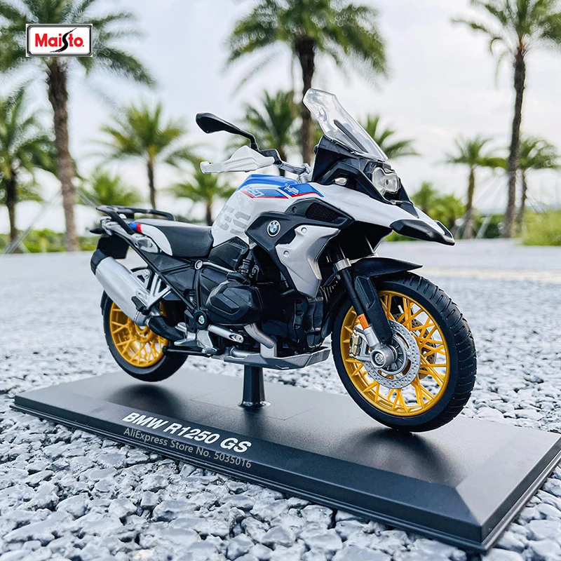 Maisto 1:12 BMW R 1250 GS With base alloy off-road motorcycle genuine authorized die-casting model toy car collection gift