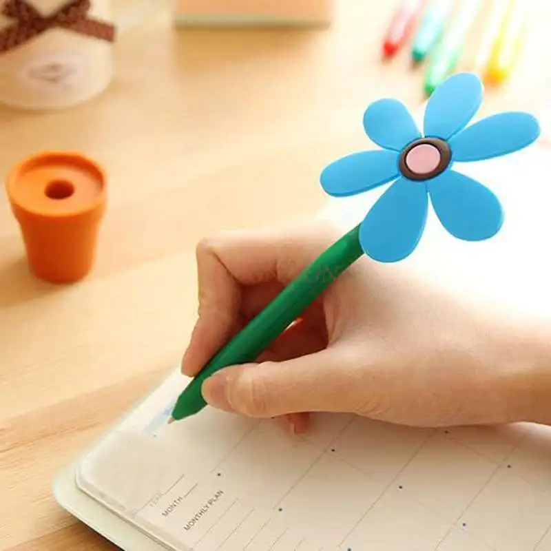 

Flower pot shape ballpoint pen creative potted pen sun flower sunflower cute realistic ballpoint pen student stationery