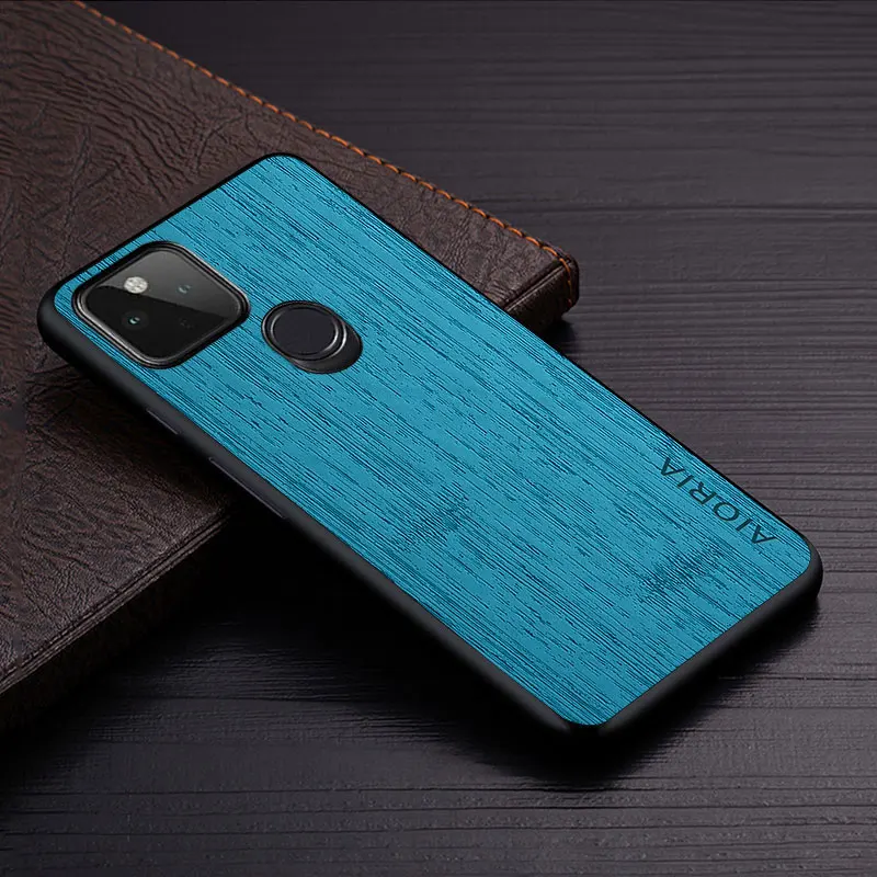 Case for Google Pixel 5A 5 4A 5G 4 4 XL funda bamboo wood pattern Leather cover Luxury coque for google pixel 5a 5 4a case capa