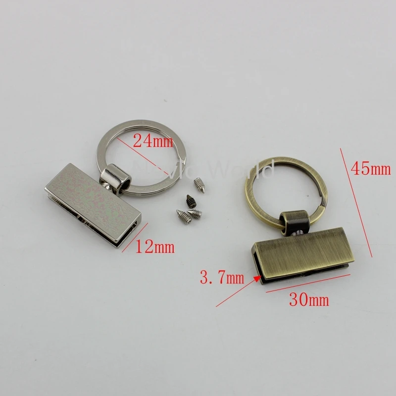 Nolvo World 5-20-100pcs 2 colors 45*30mm Key Fob Hardware With Key Ring,high level Key ring holder