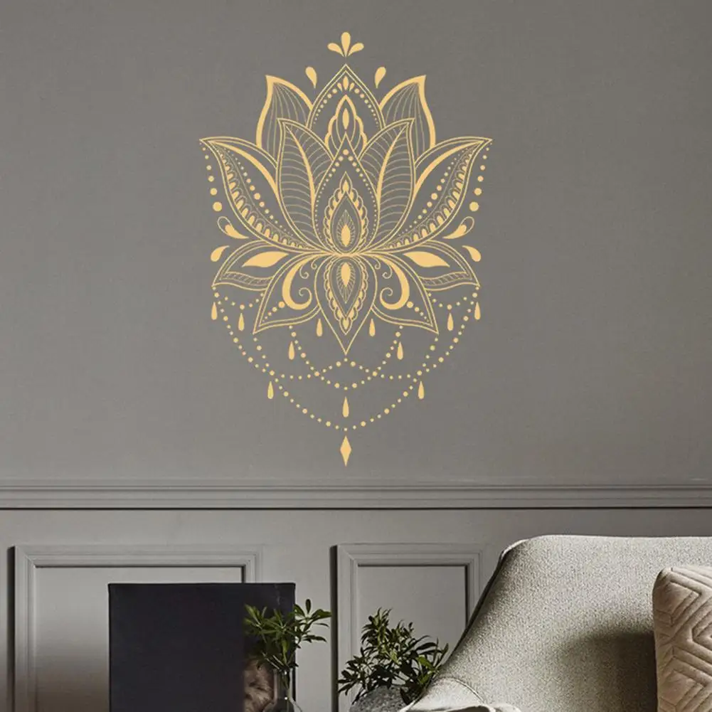 Decal Delicate Mandala Pattern Vinyl Wall Decal Portable Room Decor Sticker новогодние украшения 2022 наклейки на стену наклейки