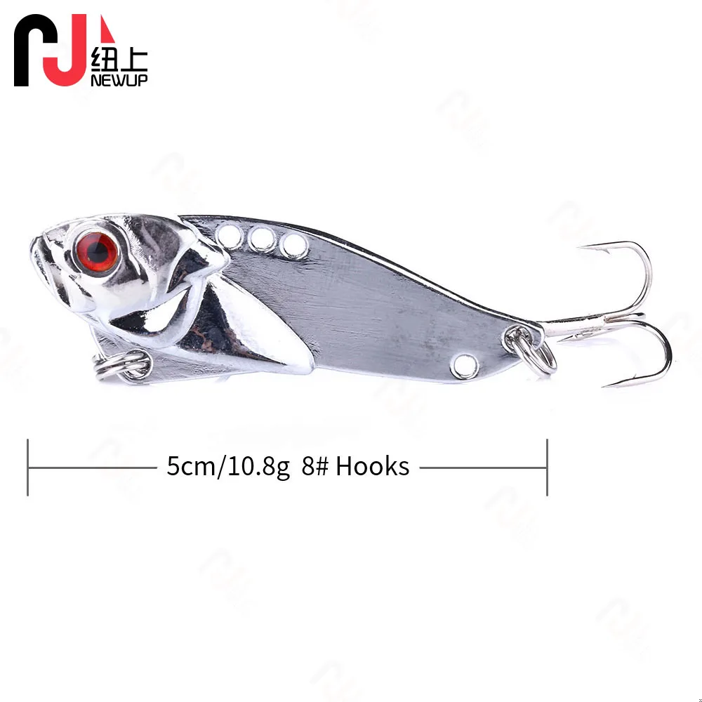 1PCS Metal VIB 5cm 10.8g  Fishing Lure Vibration Spoon Spinner Lure Crankbait Bass Artificial Hard Bait Cicada VIB Tackle